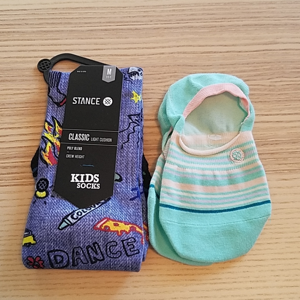 NWT Stance kids socks size M